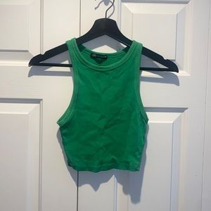 Zara Green Cropped Tank